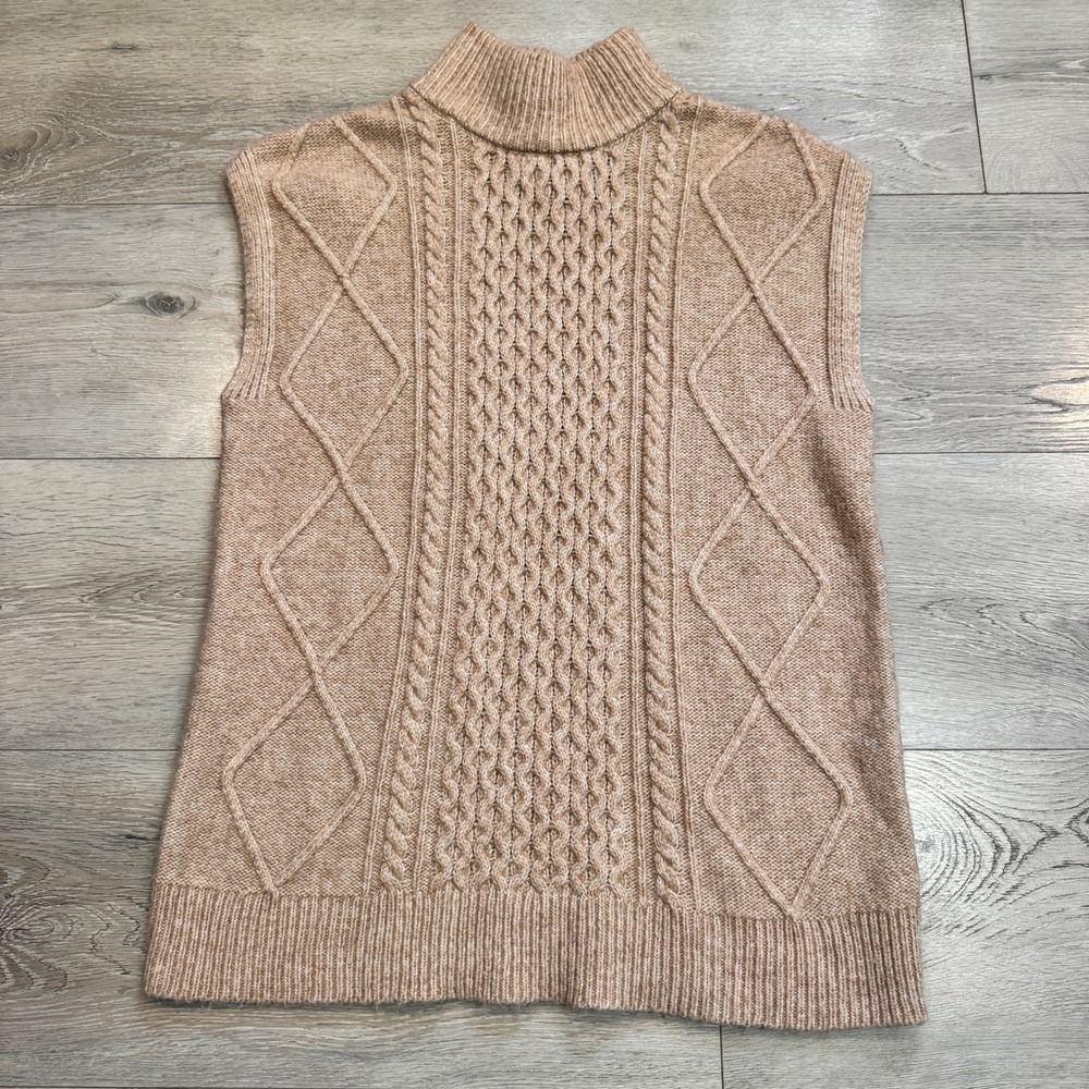 Sincerely Jules‎ Xsmall XS Sleeveless Sweater Knit Mock Neck Cable Knit Vest